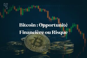 Pièce de Bitcoin avec des graphiques financiers illustrant son adoption croissante.